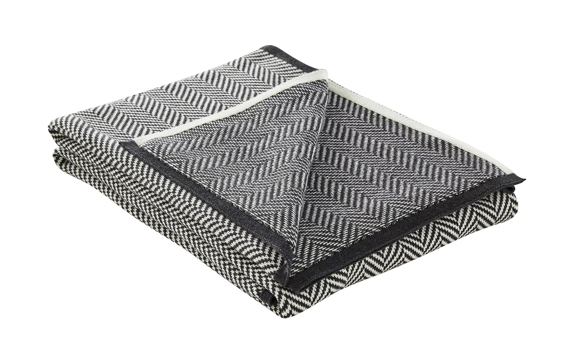 Gray & Jones Wohndecke - schwarz - 100% Baumwolle - 130 cm - Heimtextilien günstig online kaufen