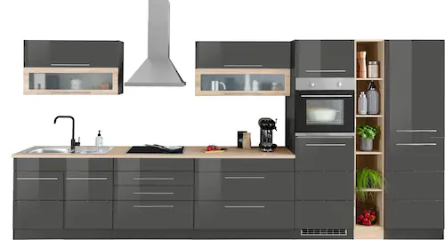 Kochstation Küchenzeile "KS-Wien", Breite 430 cm, wahlweise mit E-Geräten u günstig online kaufen