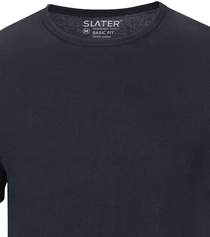 Slater 2er-Pack Basic Fit T-shirt Dunkelblau - Größe XXL günstig online kaufen