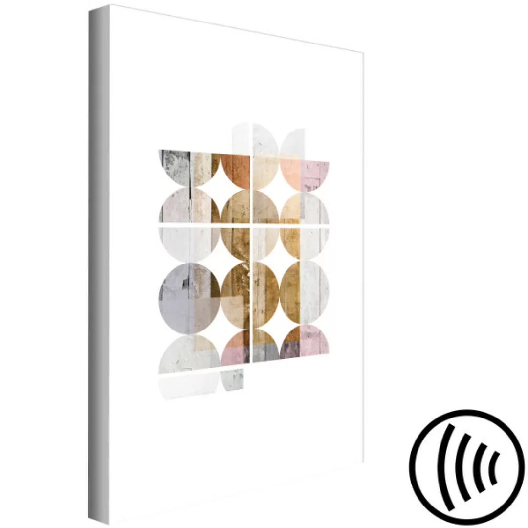Bild auf Leinwand Abgetönt - Kreise in geometrisch minimalistischer Abstrak günstig online kaufen