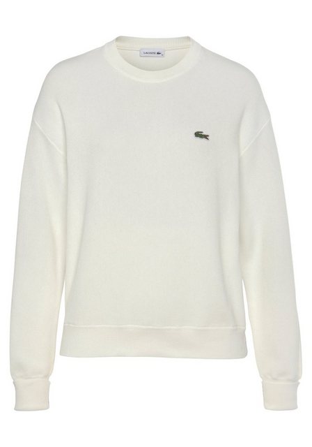 Lacoste Rundhalspullover mit Logostickerei auf der Brust günstig online kaufen