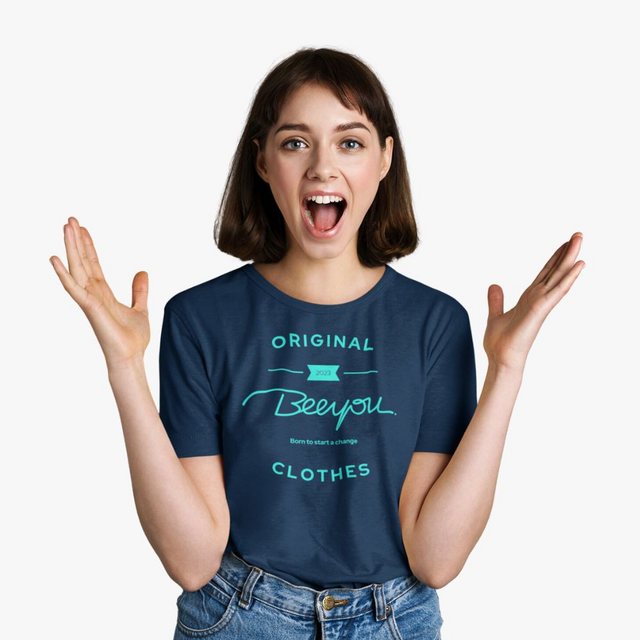 Beeyou. Clothes T-Shirt T-Shirt aus Bio-Baumwolle mit ORIGINAL Druck günstig online kaufen