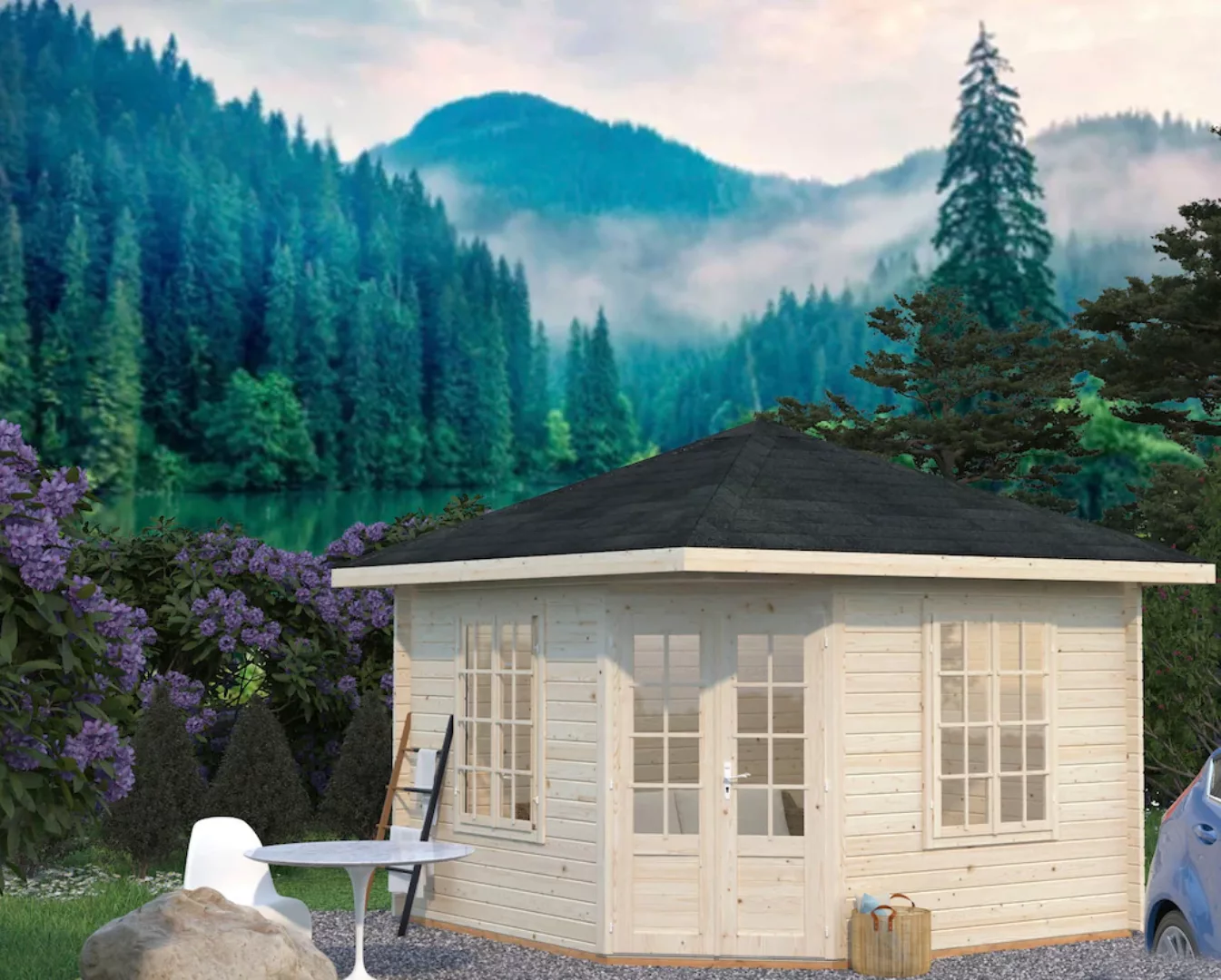 Palmako Gartenhaus "Pavillon Melanie", naturbelassen günstig online kaufen