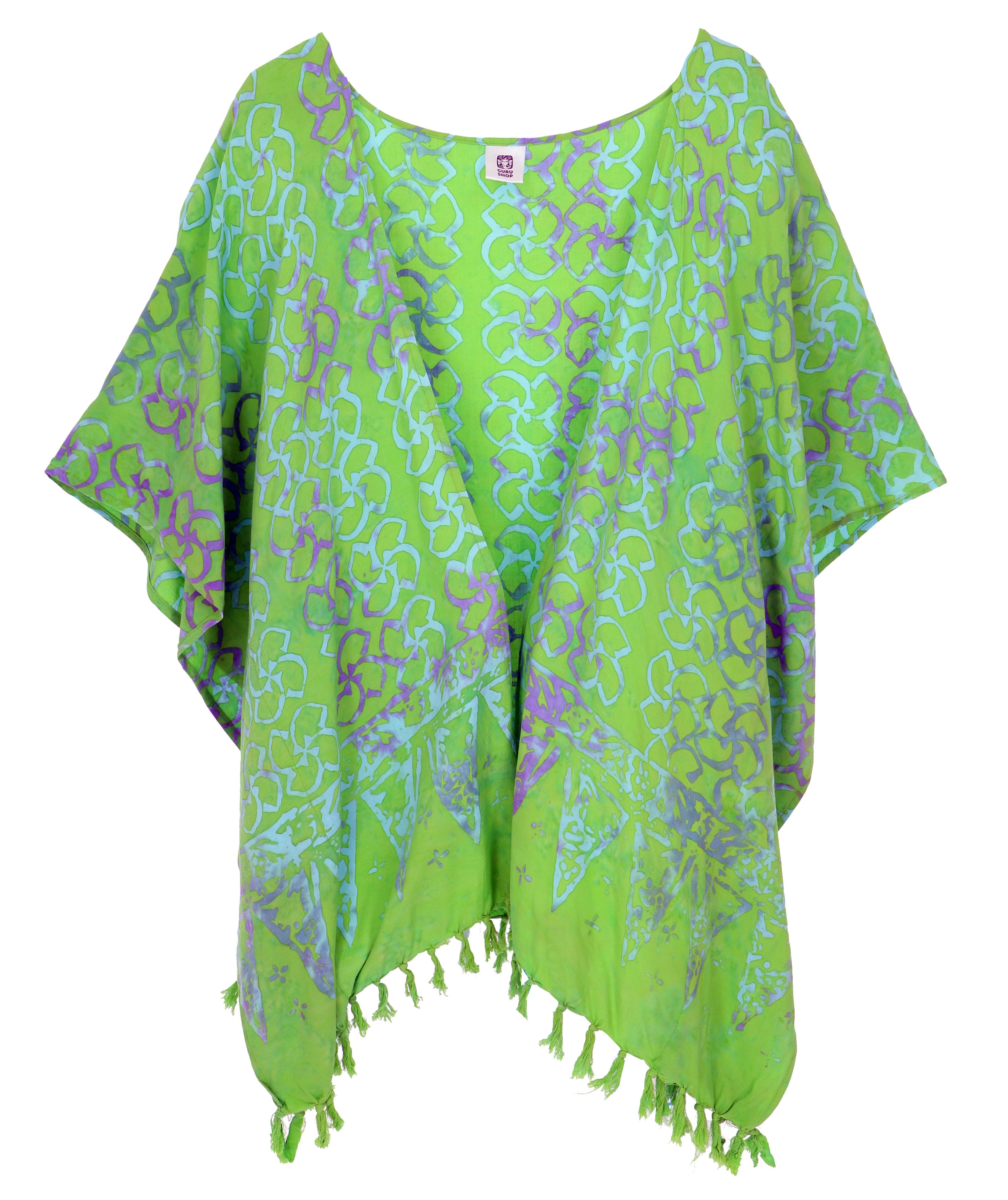 Guru-Shop Kimono Kurzer farbenfroher Sommer Kimono, günstig online kaufen