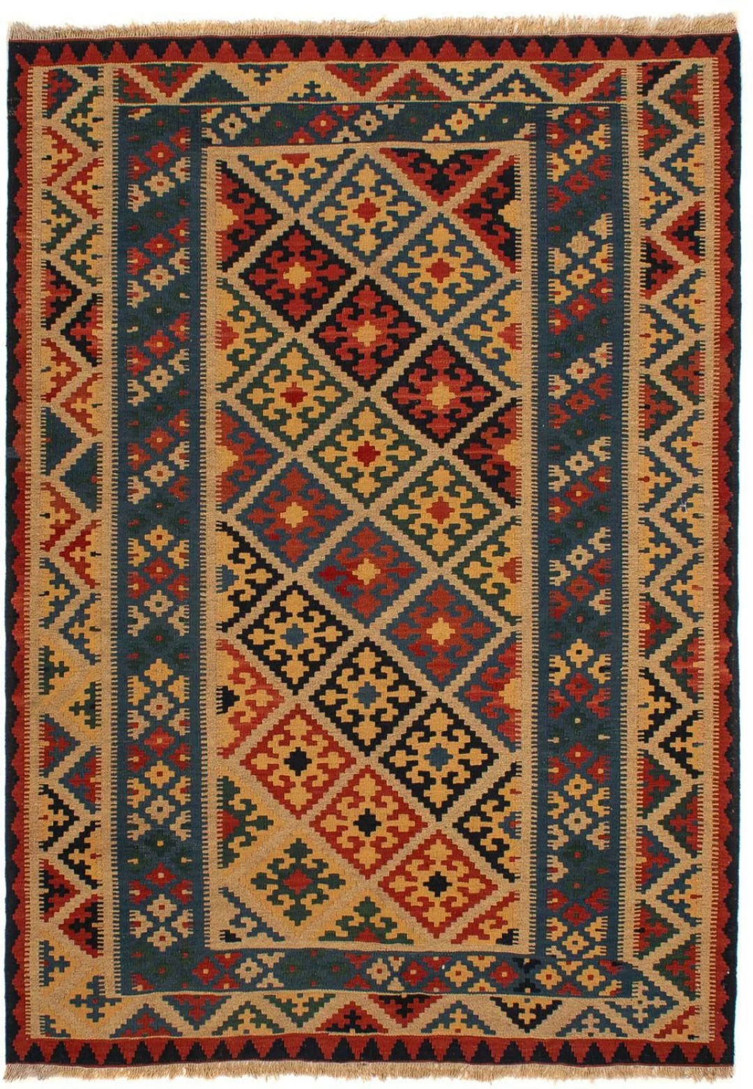 morgenland Wollteppich »Kelim - Oriental - 203 x 158 cm - mehrfarbig«, rech günstig online kaufen