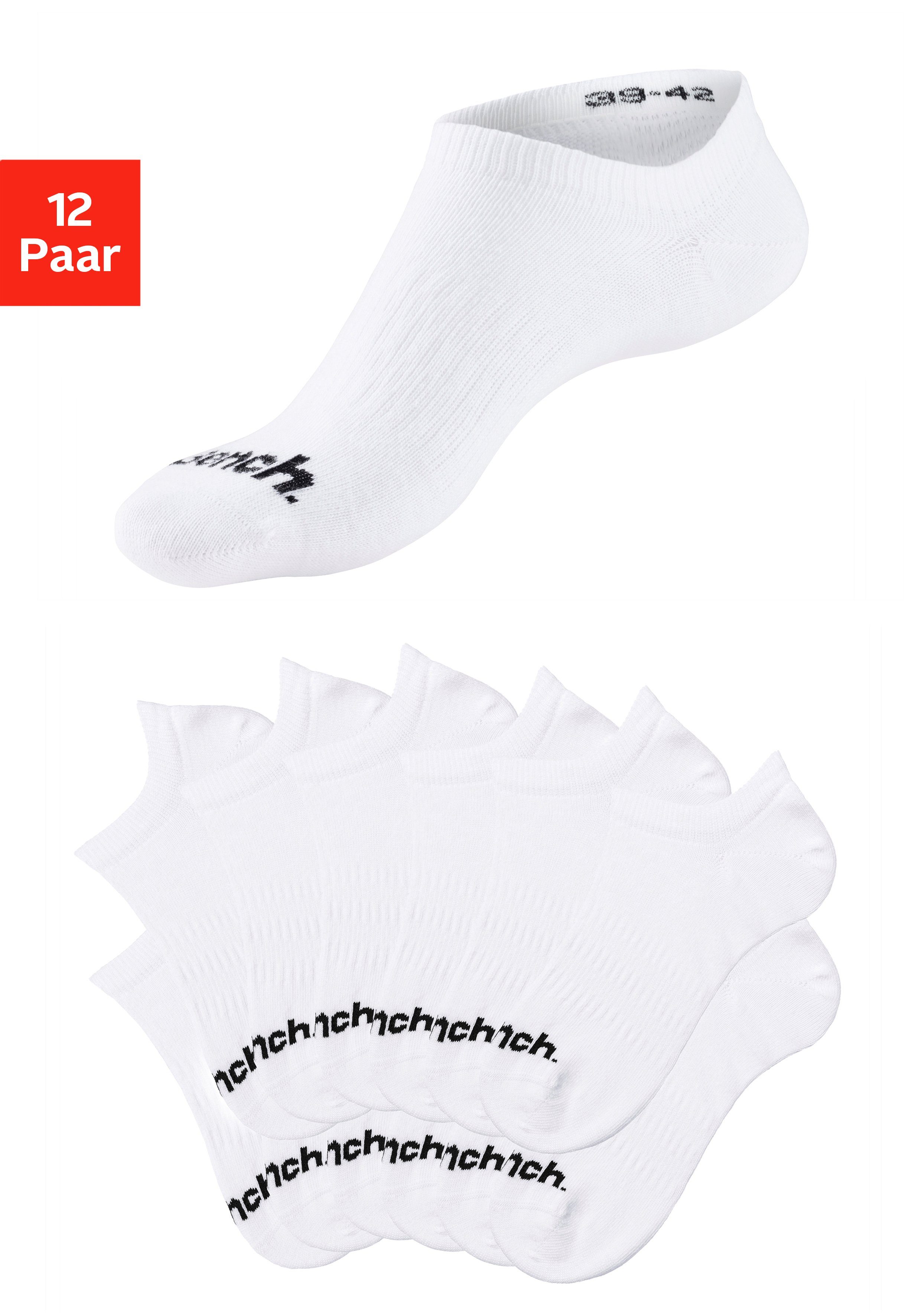Bench. Sportsocken, (Packung, 12 Paar), Sneakersocken verschwinden im Schuh günstig online kaufen