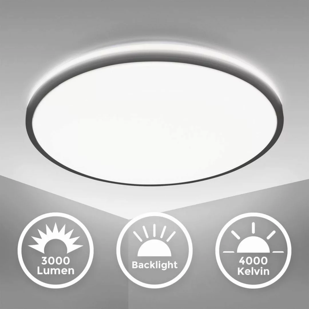 B.K.Licht Deckenleuchte LED Deckenlampe 38cm Backlight günstig online kaufen
