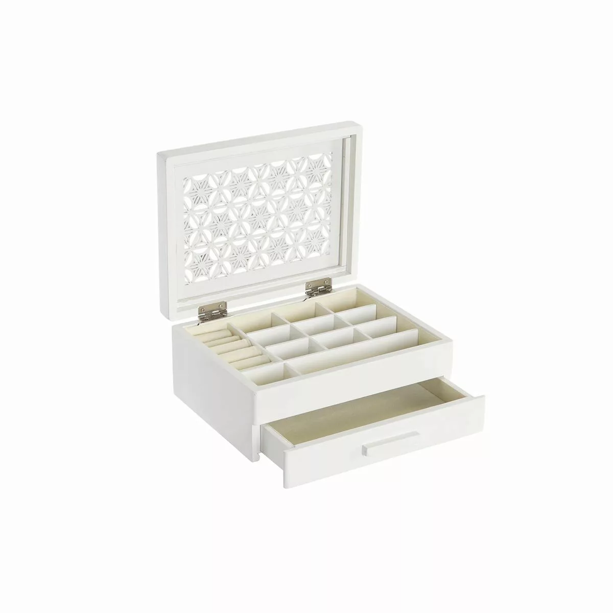 Box-schmuckkästchen Dkd Home Decor Kristall Weiß Elfenbein Holz Mdf (21 X 1 günstig online kaufen