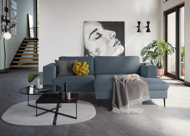 DOMO collection Ecksofa »Modica kompakt und elegant, Breite 244, L-Form«, m günstig online kaufen