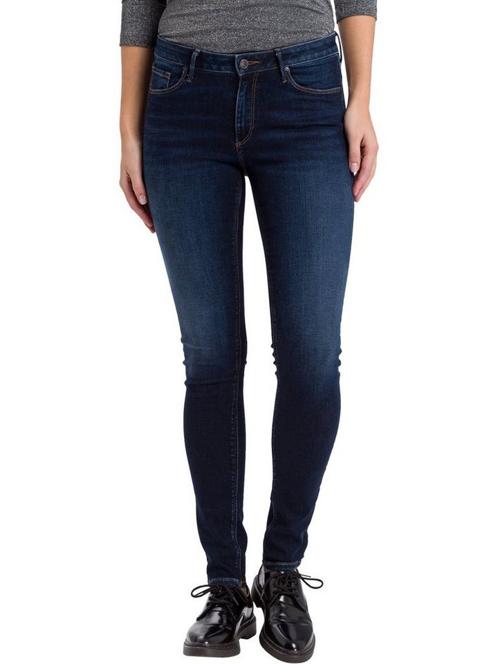 Cross Jeans Damen Jeans Alan - Skinny Fit - Blau - Deep Blue Used günstig online kaufen