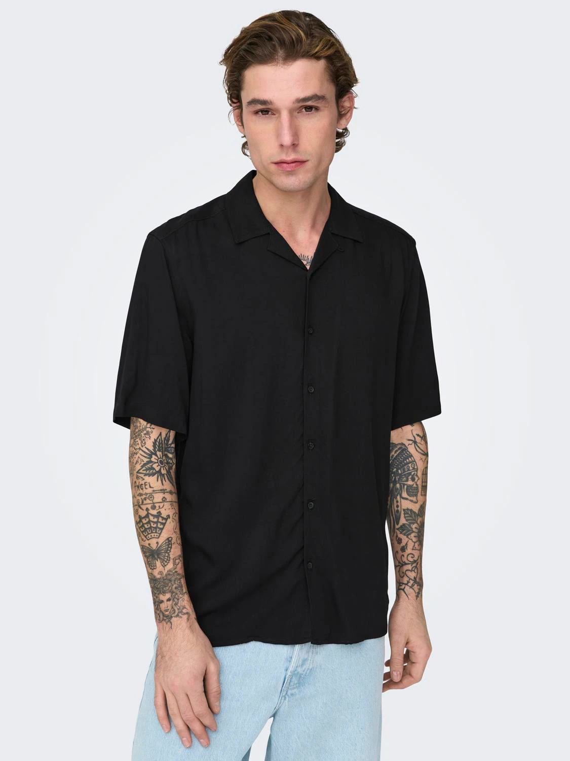 ONLY & SONS Kurzarmhemd "ONSDASH LIFE REG VISC RES SS SHIRT" günstig online kaufen