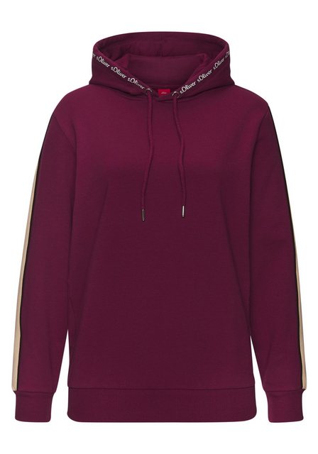 s.Oliver Hoodie - Kapuzensweatshirt mit Kontrast Einsätzen, Loungewear günstig online kaufen