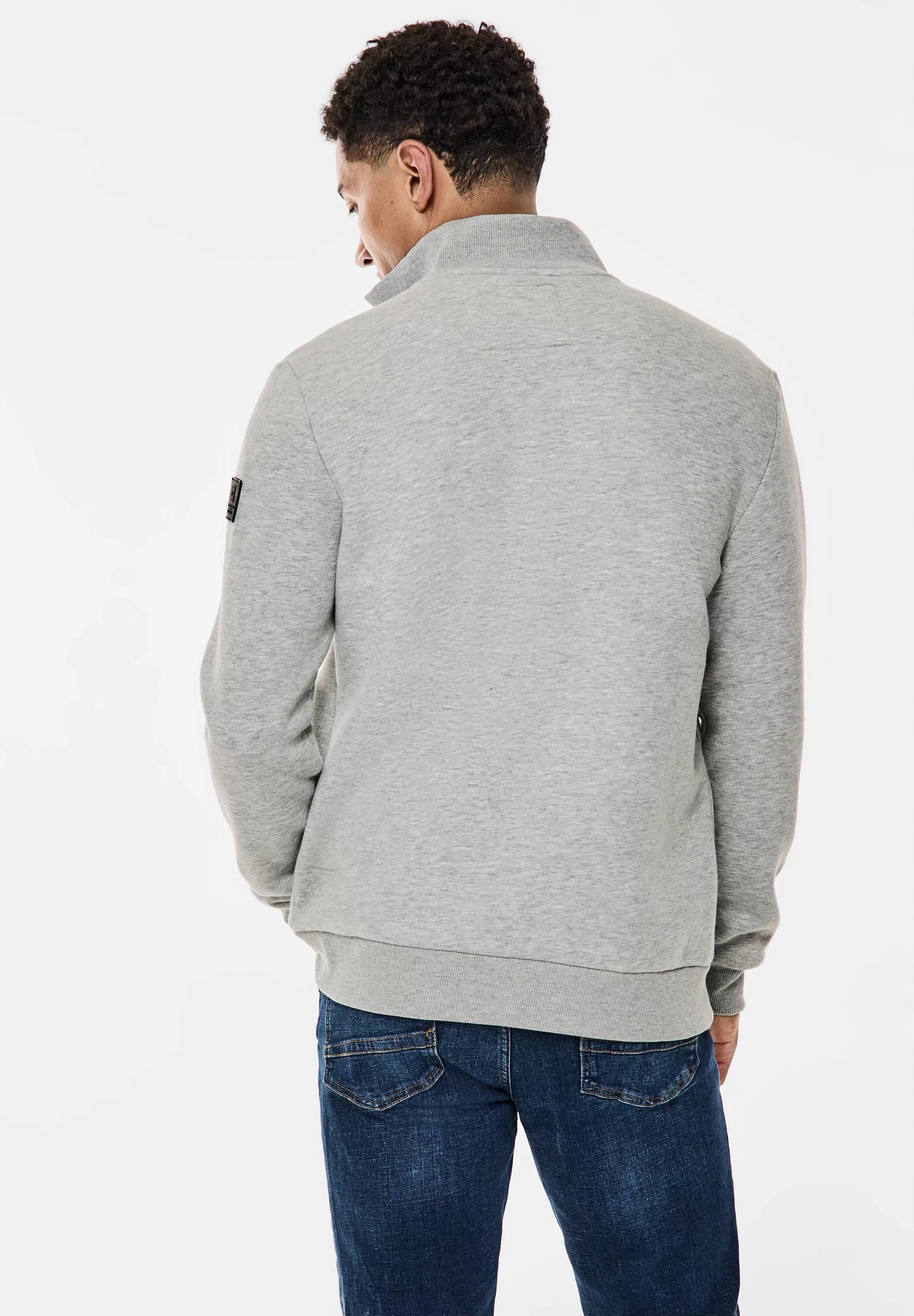 STREET ONE MEN Sweatjacke, mit Stehkragen günstig online kaufen