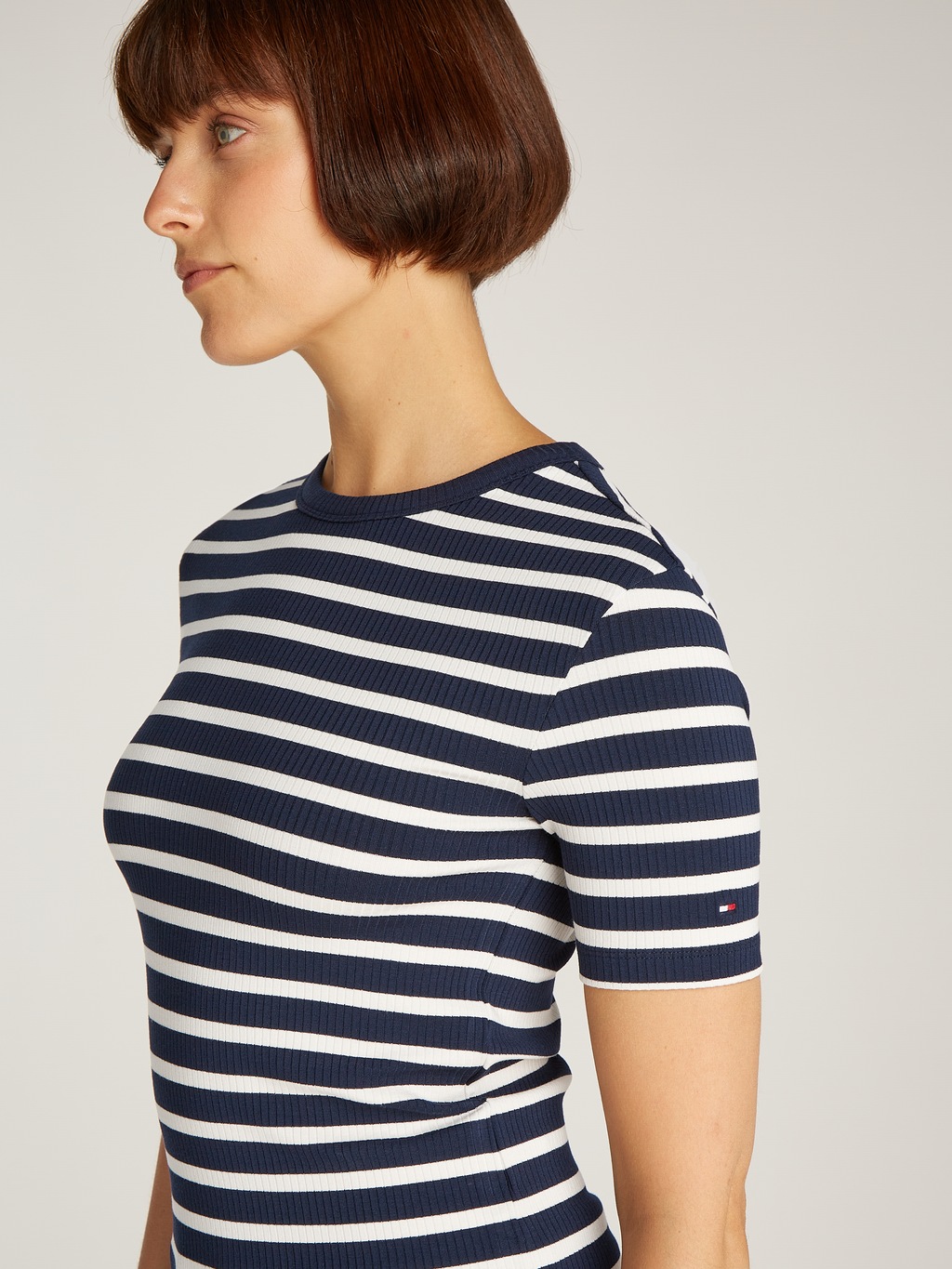 Tommy Hilfiger Langarmshirt "SLIM 5X2 RIB O-NK LS", mit Struktur günstig online kaufen