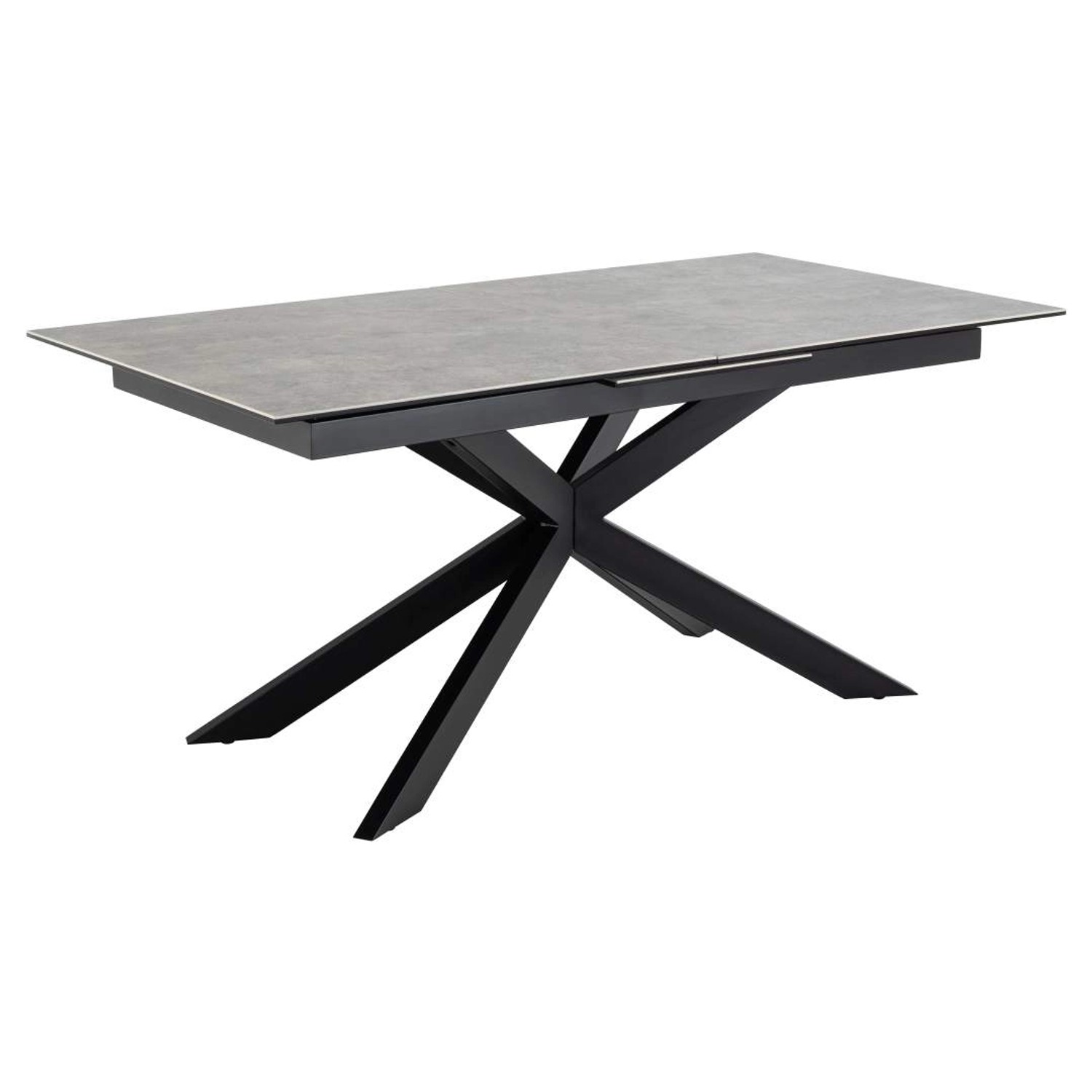 ebuy24 Irwine Esstisch 90x168/210cm inkl 1 Zusatzplatte Grau günstig online kaufen