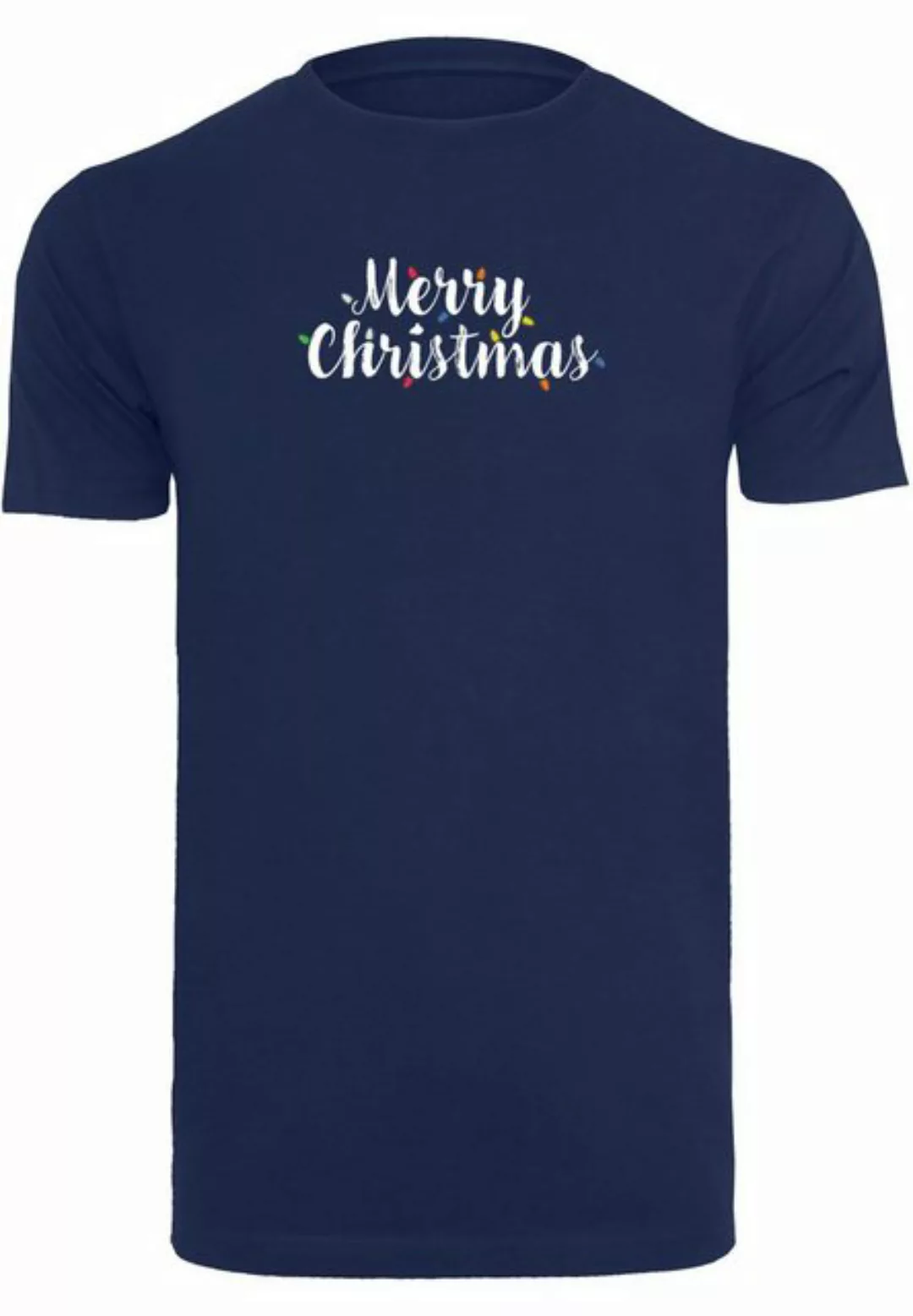 Merchcode T-Shirt Merchcode Herren Merry Christmas Lights T-Shirt Round Nec günstig online kaufen