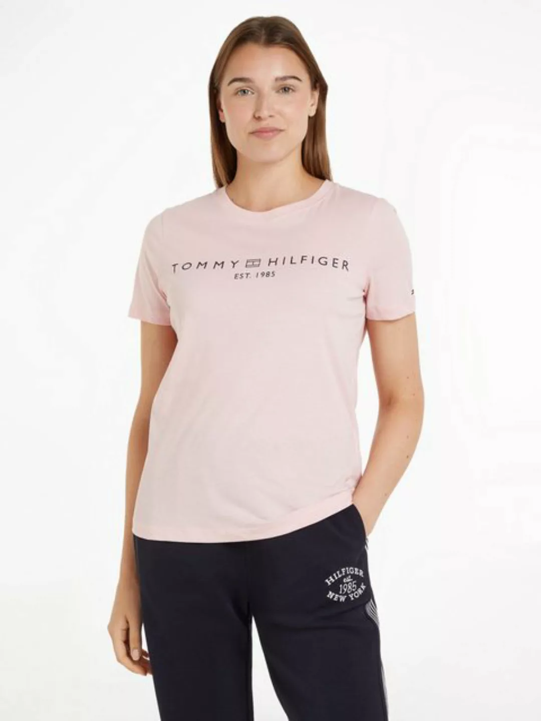 Tommy Hilfiger T-Shirt REG CORP LOGO C-NK SS mit Logoschriftzug günstig online kaufen