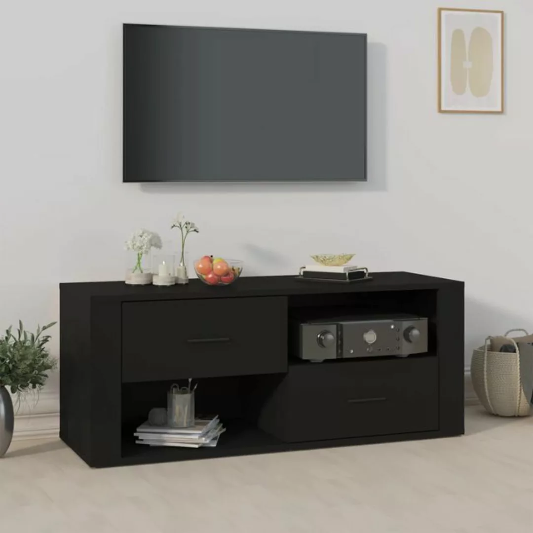 vidaXL TV-Schrank TV-Schrank Schwarz 100x35x40 cm Spanplatte Lowboard günstig online kaufen