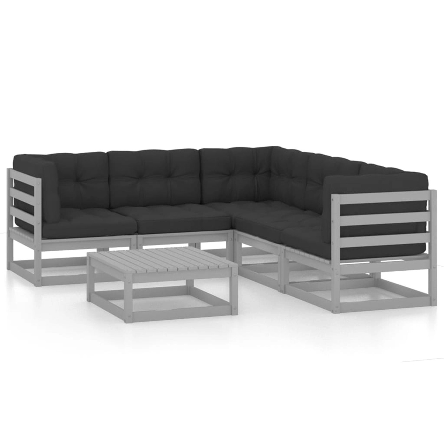 6-tlg. Garten-lounge-set Mit Kissen Kiefer Massivholz günstig online kaufen