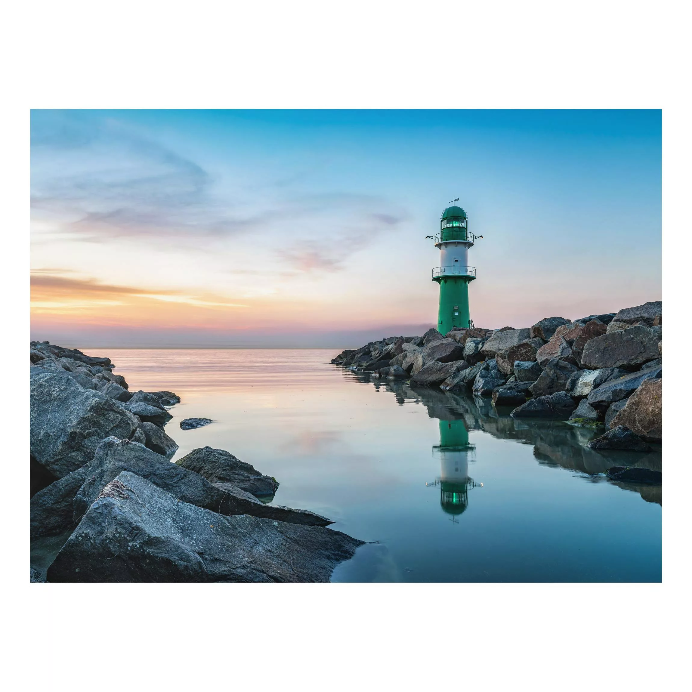 Alu-Dibond Bild Sunset at the Lighthouse günstig online kaufen