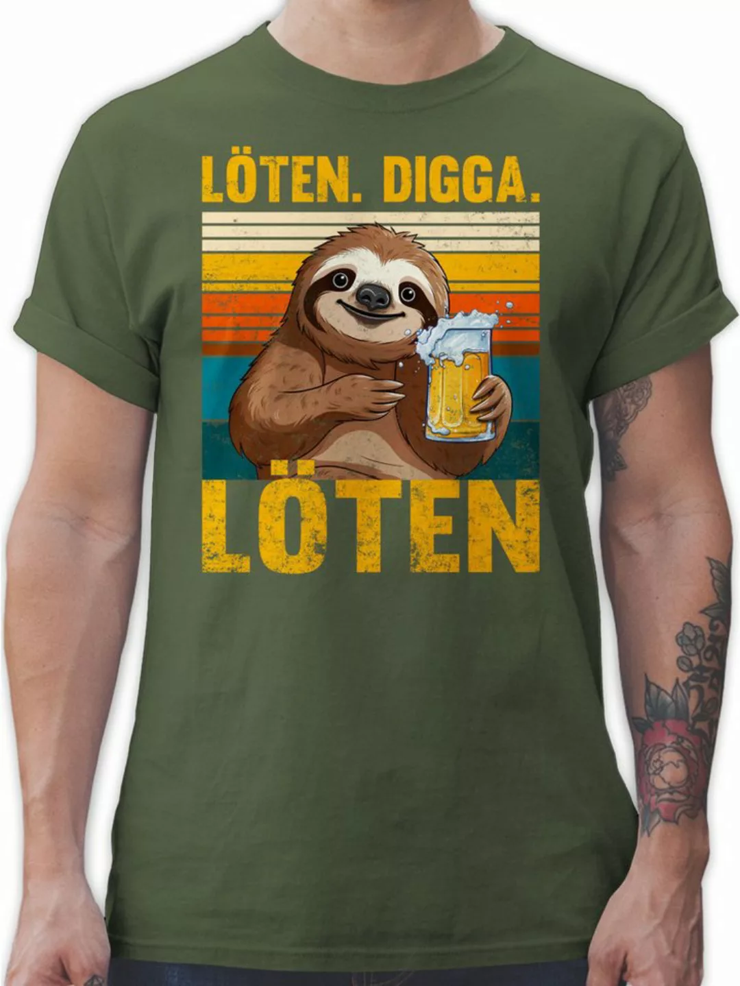 Shirtracer T-Shirt Löten Digga Löten - Digga Löten Bier Biertrinker Faultie günstig online kaufen