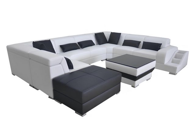 Xlmoebel Sofa Neu Moderne Design U-Form Ecksofa Wohnlandschaft aus Leder mi günstig online kaufen