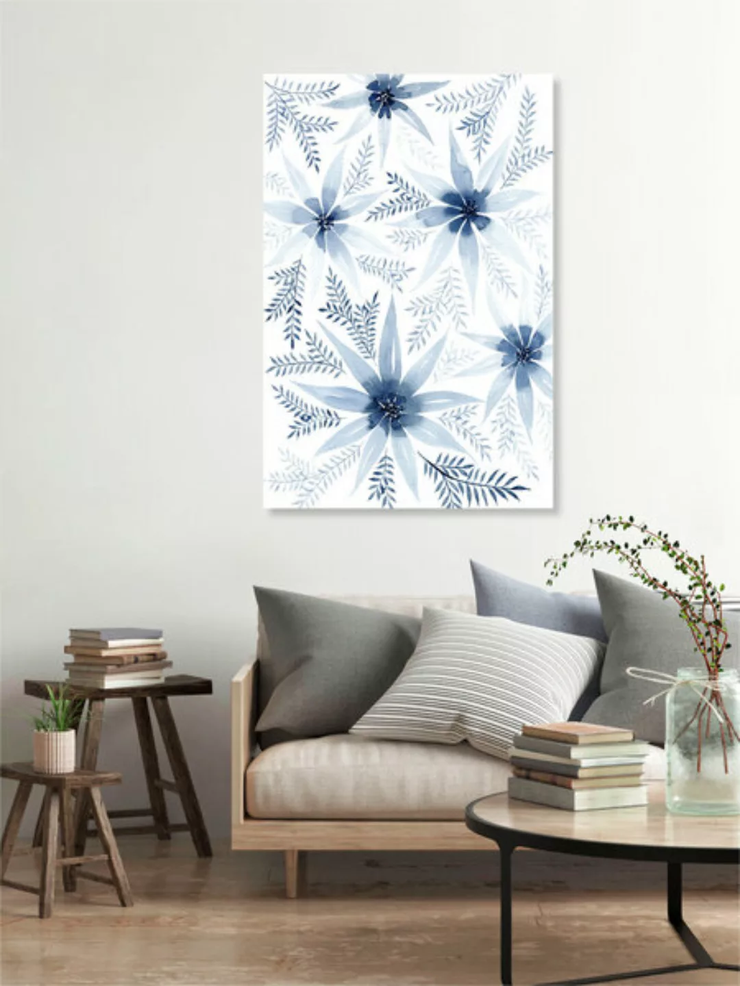 Poster / Leinwandbild - Winter Flowers | Watercolour Painting günstig online kaufen