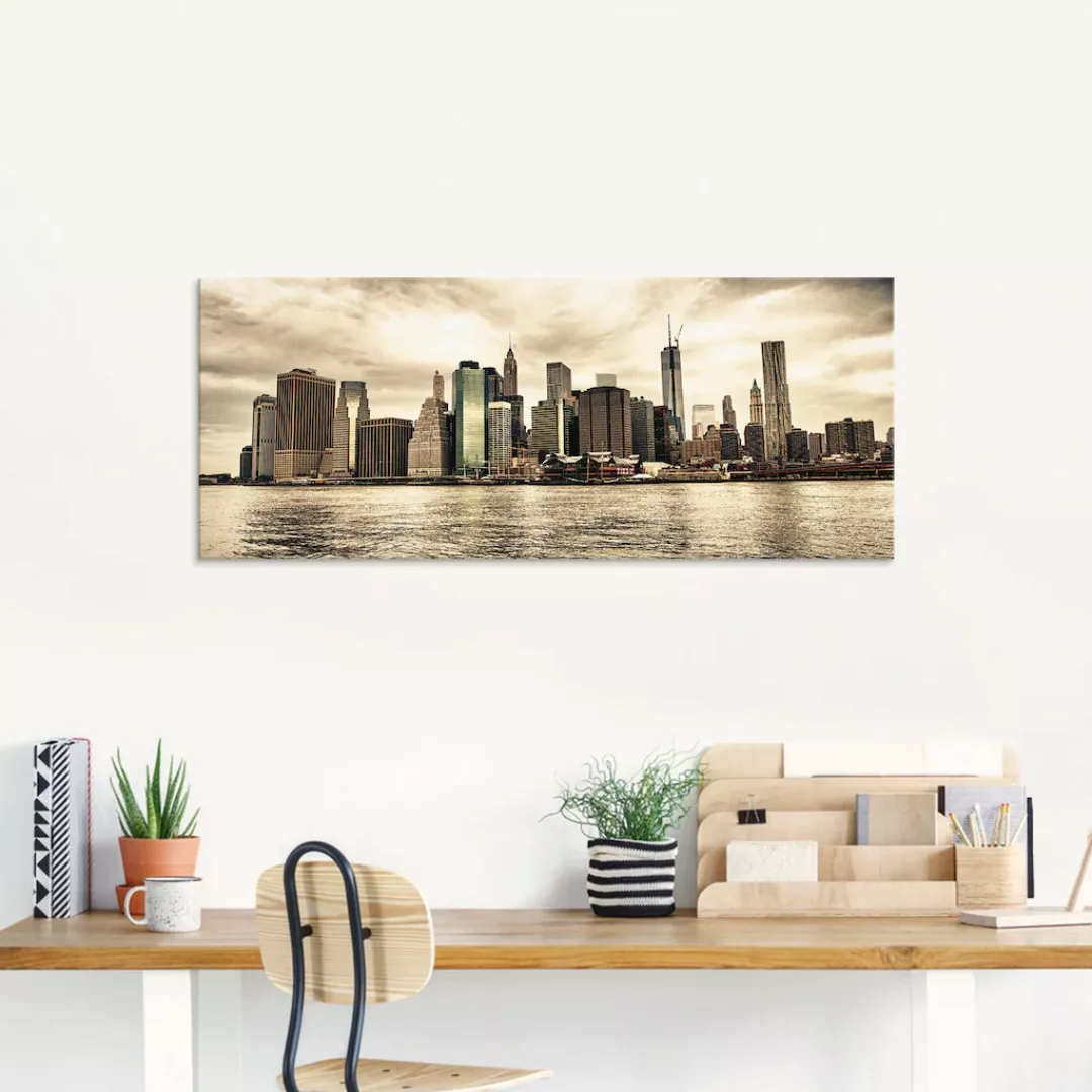 Artland Glasbild »Lower Manhattan Skyline«, Amerika, (1 St.), in verschiede günstig online kaufen