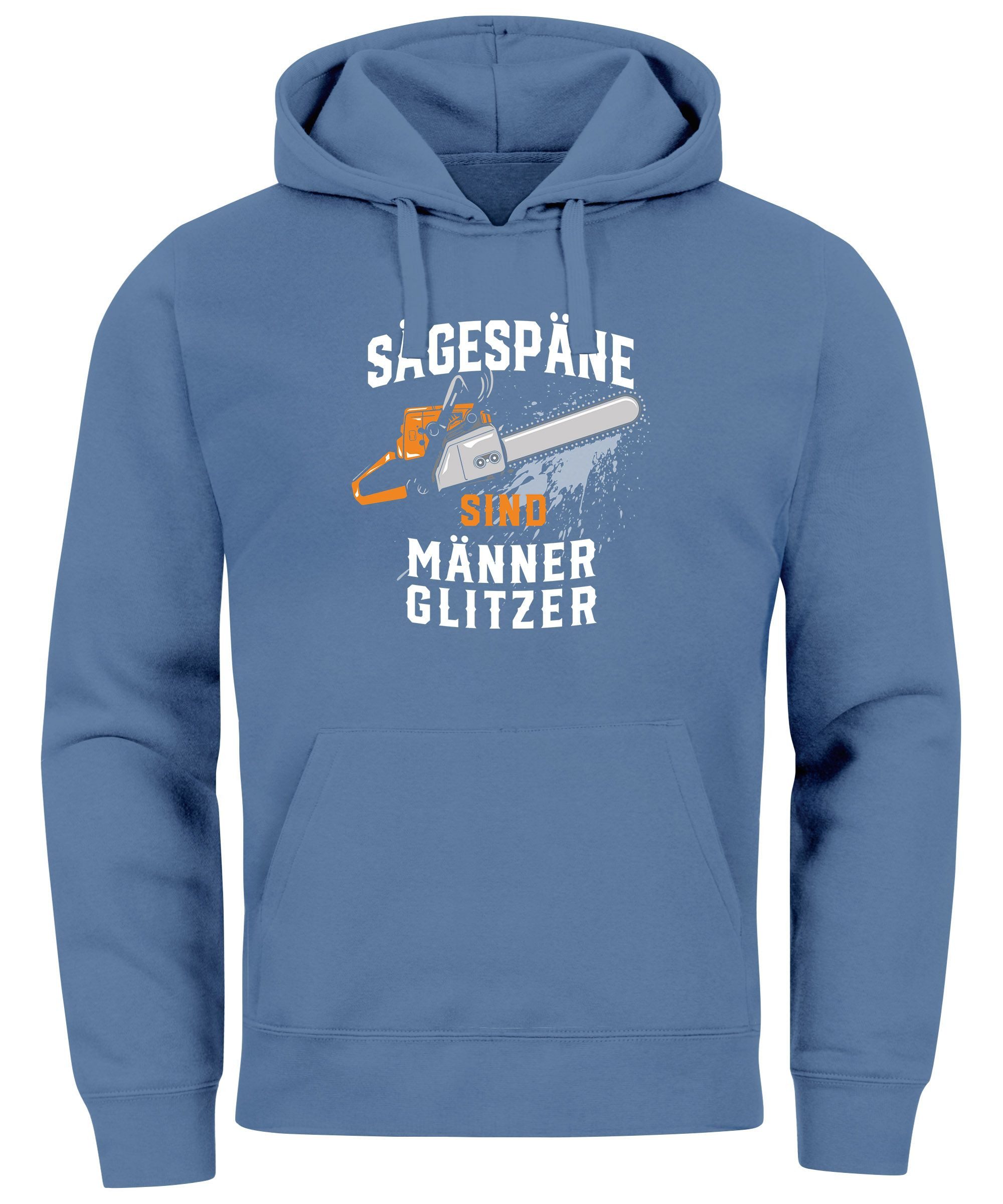 Neverless Hoodie Hoodie Herren Spruch Sägespäne günstig online kaufen