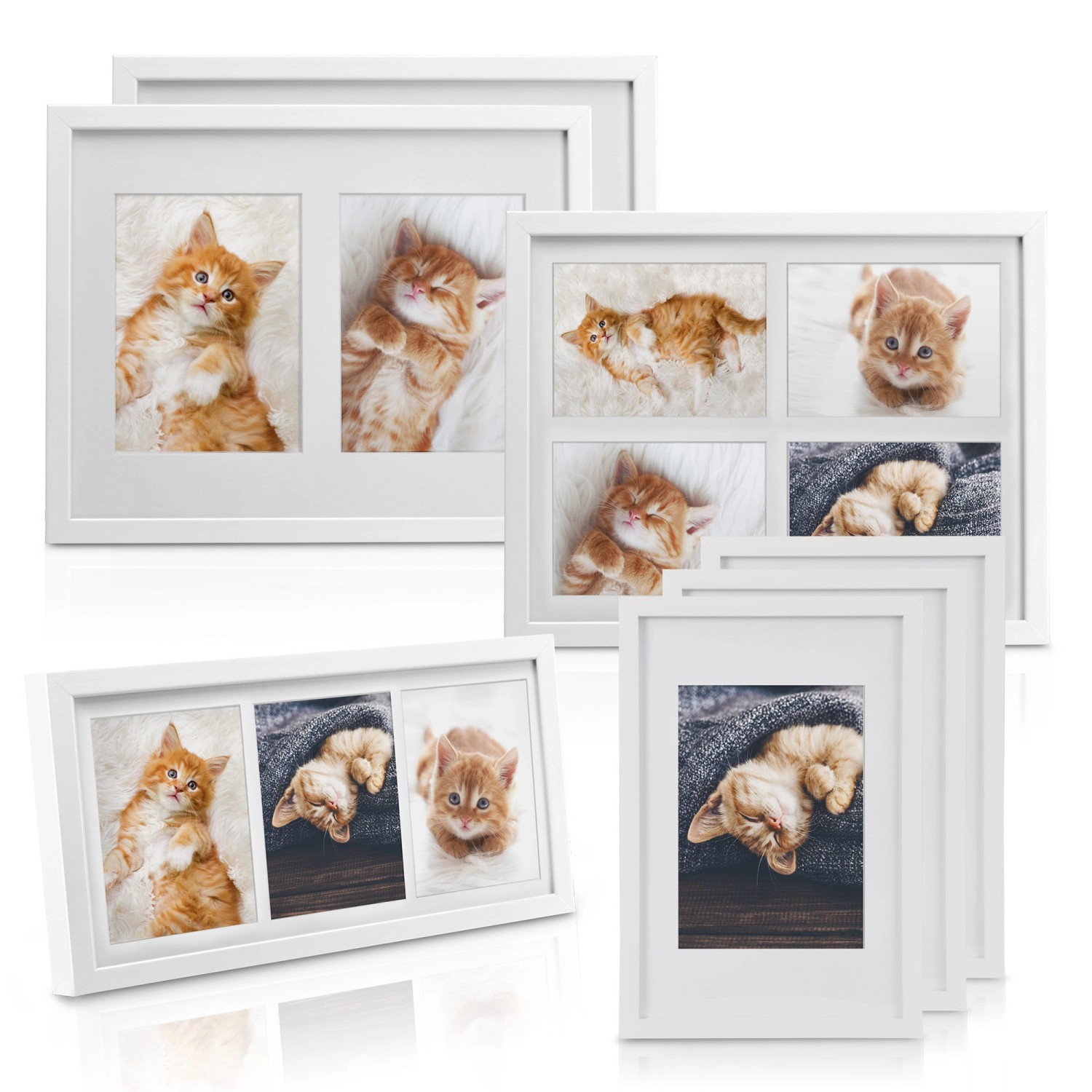 Bomoe Galeria Bilderrahmen MDF Weiß 7tlg günstig online kaufen