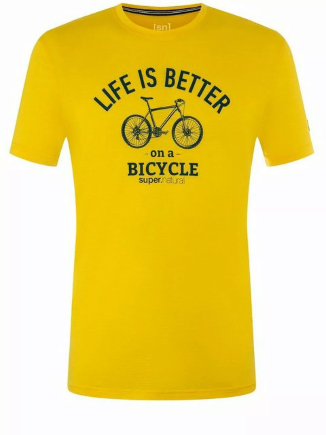 SUPER.NATURAL T-Shirt für Herren aus Merino M BETTER BIKE TEE mit coolem Fa günstig online kaufen