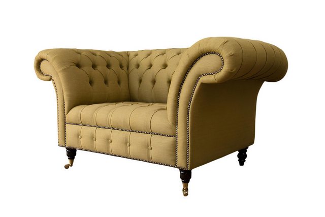 Xlmoebel Sofa Ein gelber, ein- oder anderthalbsitziger Chesterfield-Sitzmöb günstig online kaufen