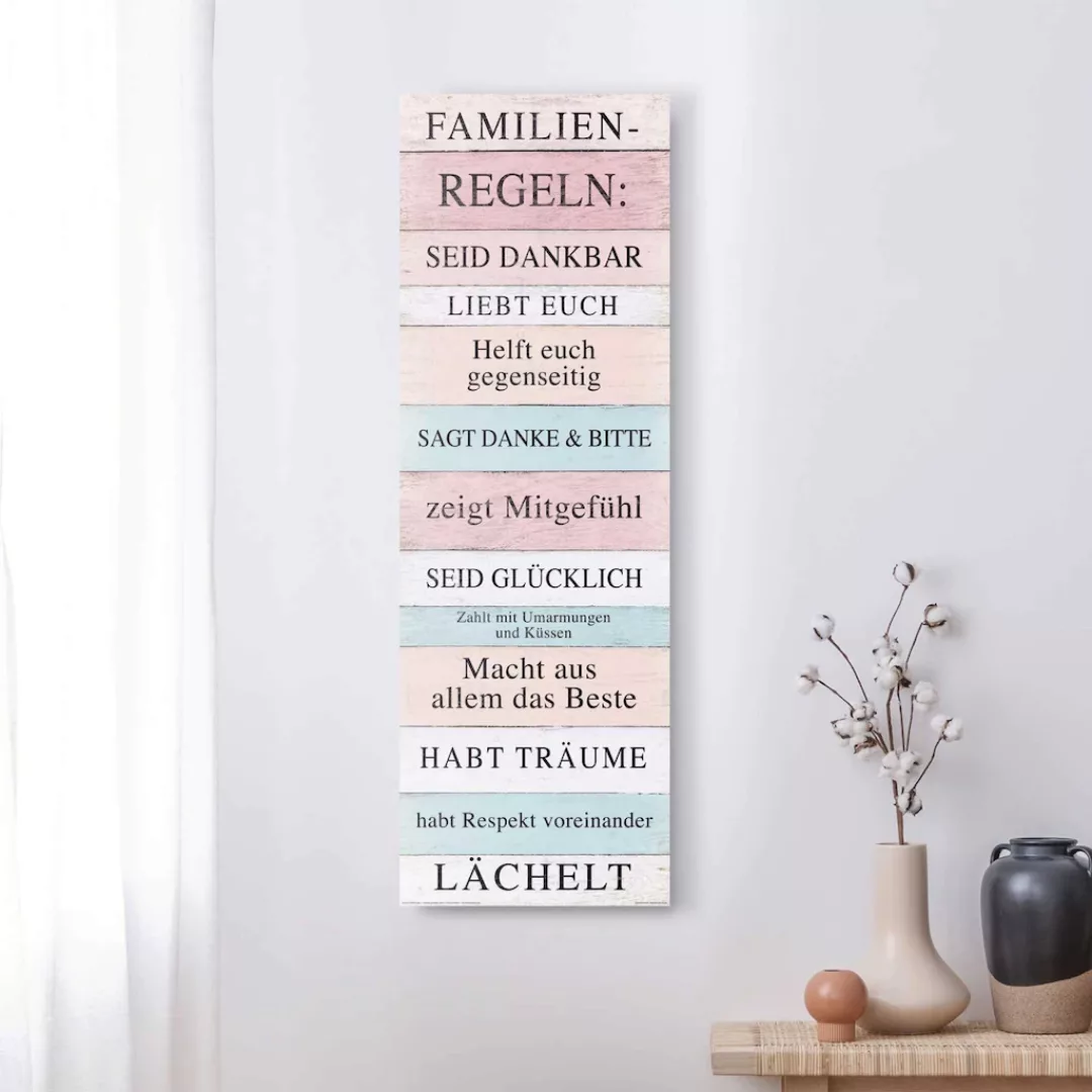 Reinders Deco-Panel "Familien Regeln" günstig online kaufen