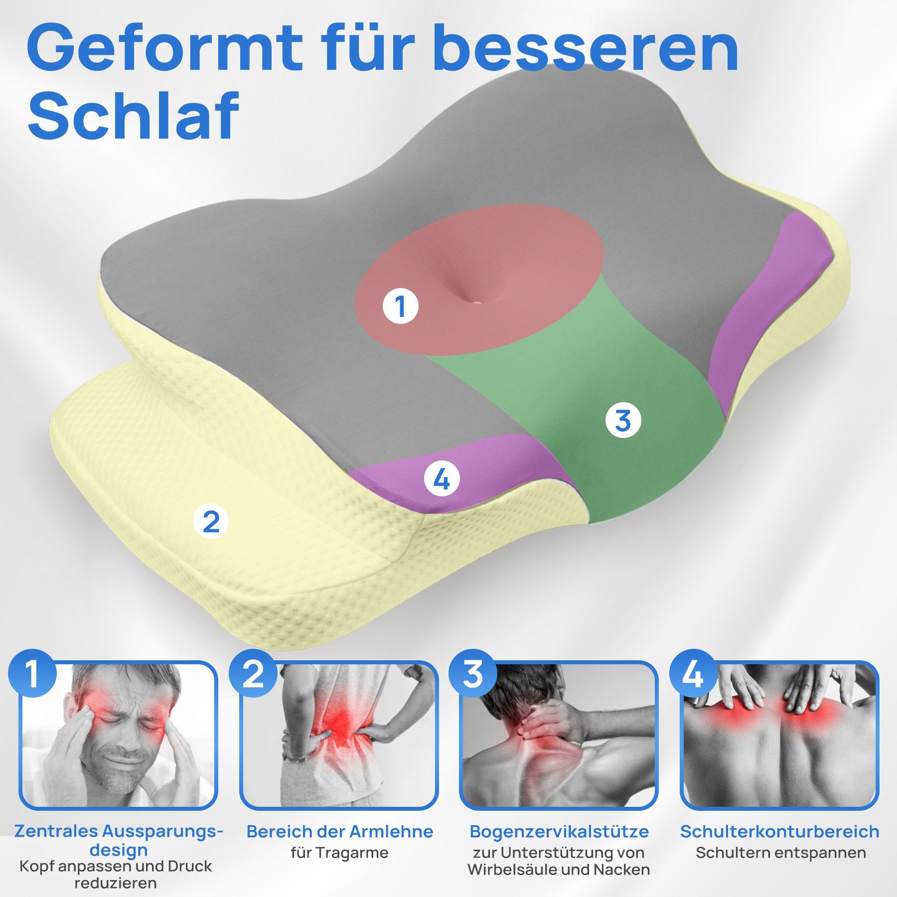Simloveve Kopfkissen Nackenstützkissen,Nackenkissen,Seitenschläferkissen, F günstig online kaufen
