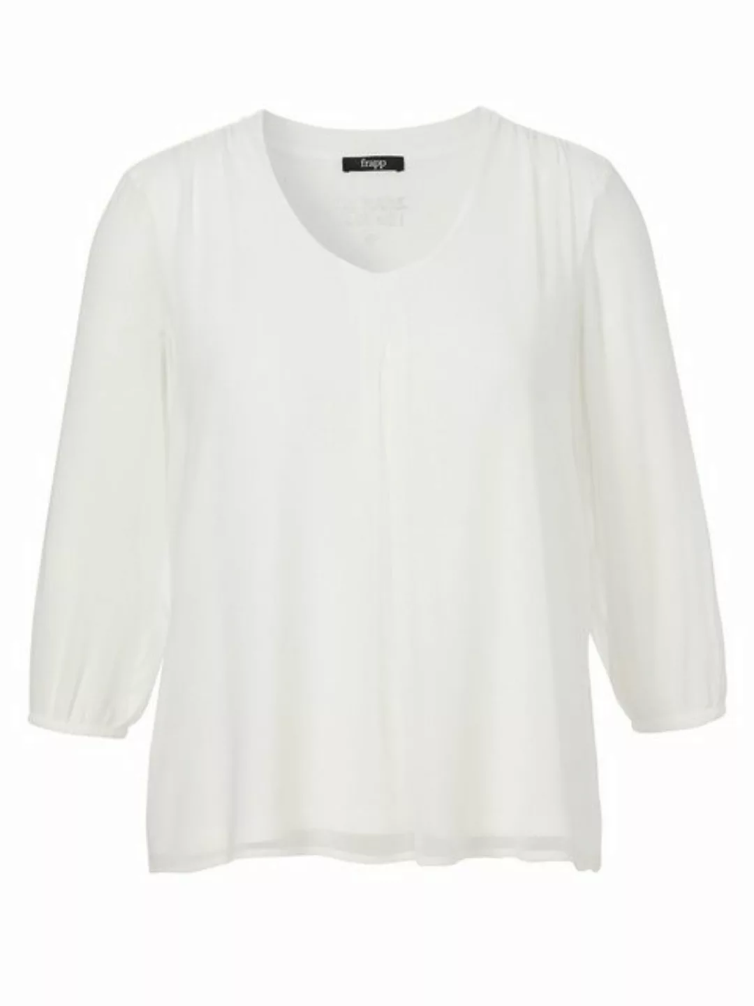 FRAPP Klassische Bluse aus semitransparentem Chiffon günstig online kaufen