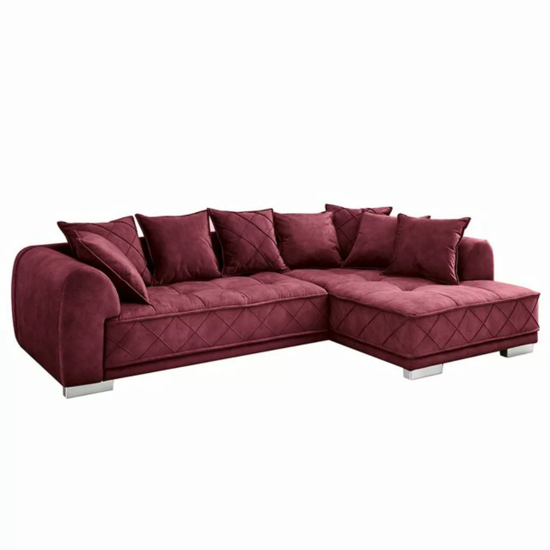 Lomadox Ecksofa SVENDBORG-09, burgunderrot 319x73/90x194 cm günstig online kaufen