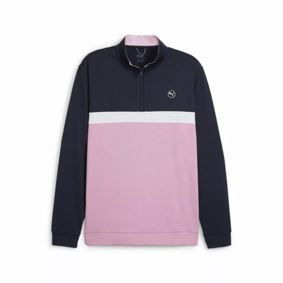 PUMA Longsweatshirt Puma Golf Layer Pure Colorblock 1/4 Zip Navy/Pink Herre günstig online kaufen