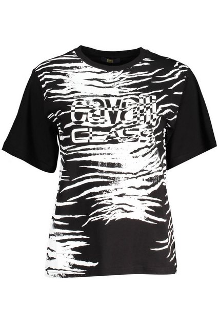 Cavalli Class T-Shirt Stylisches schwarzes Damen T-Shirt mit Aufdruck und günstig online kaufen