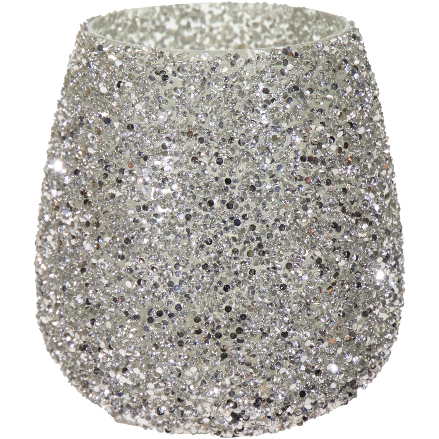 Mega Collections Pflanzgefäß Strass Ø 12 cm x 12,5 cm Silber günstig online kaufen