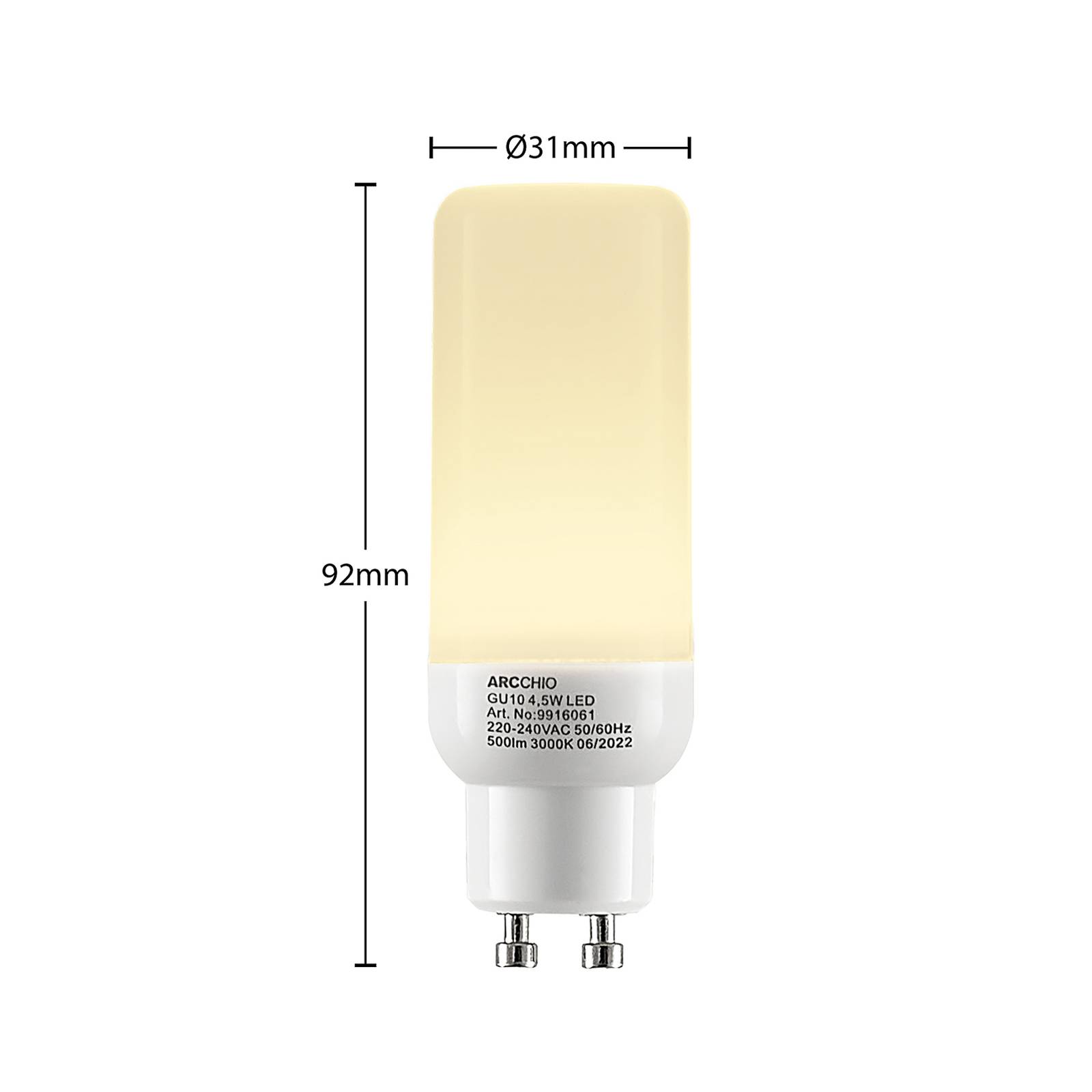 Arcchio LED-Lampe in Röhrenform GU10 4,5W 3.000K günstig online kaufen