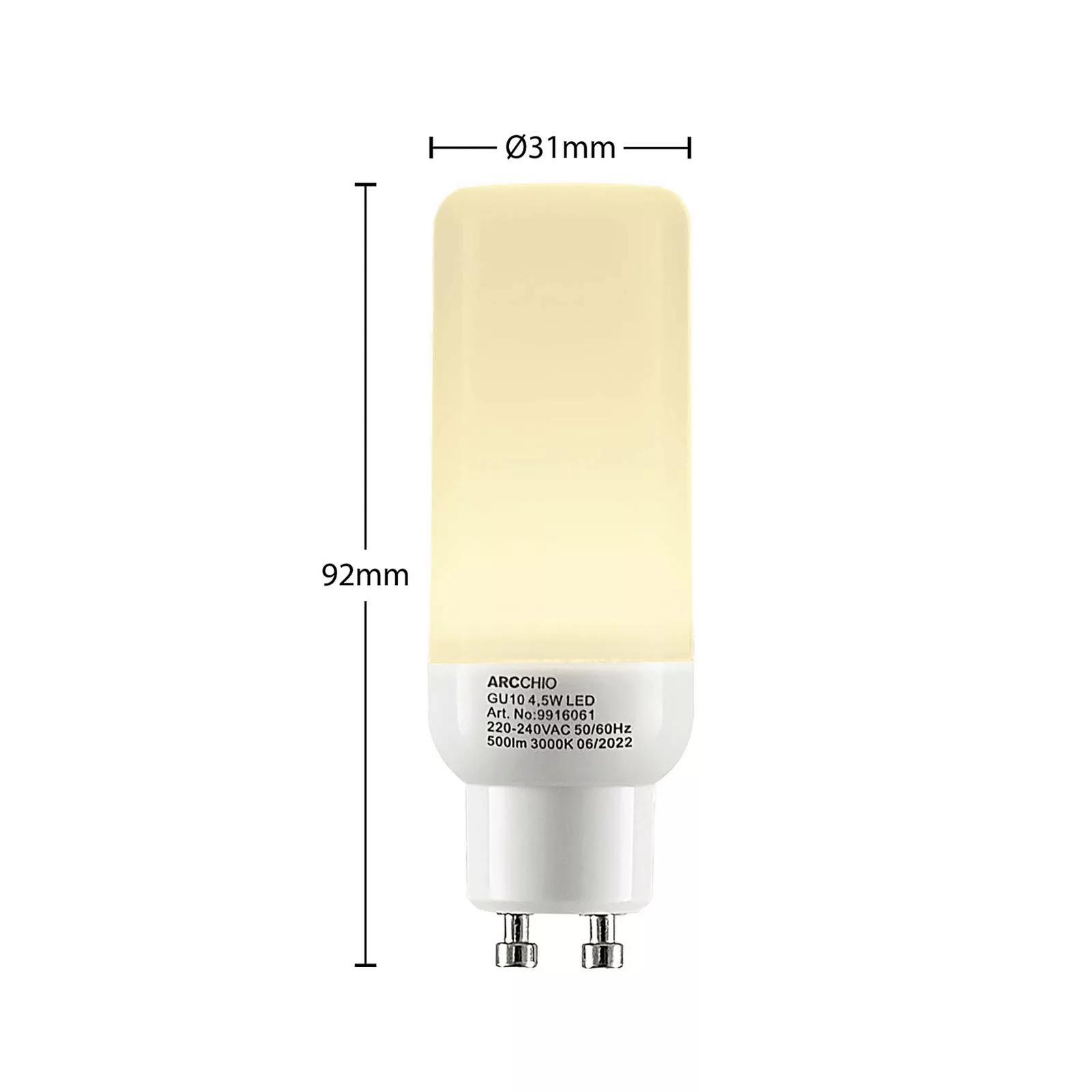 Arcchio LED-Lampe in Röhrenform GU10 4,5W 3.000K günstig online kaufen