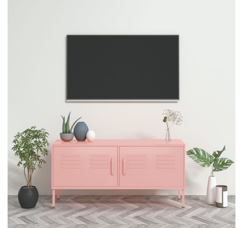 vidaXL TV-Schrank TV-Schrank Rosa 105x35x50 cm Stahl Lowboard günstig online kaufen