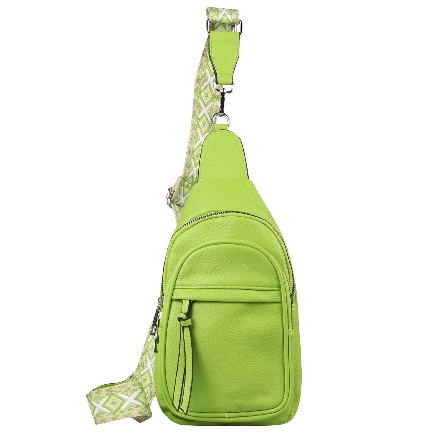 ITALYSHOP24 Schultertasche Damen Sling-Tasche Crossbody Brusttasche günstig online kaufen