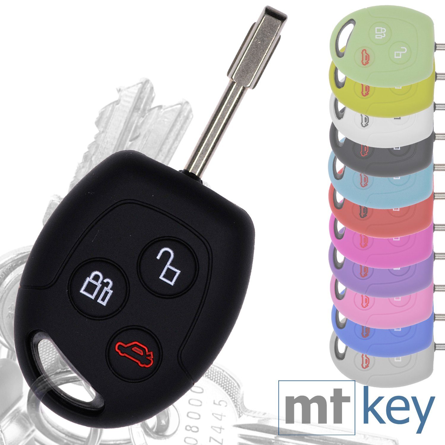 mt-key Schlüsseltasche Autoschlüssel Softcase Silikon Schutzhülle günstig online kaufen