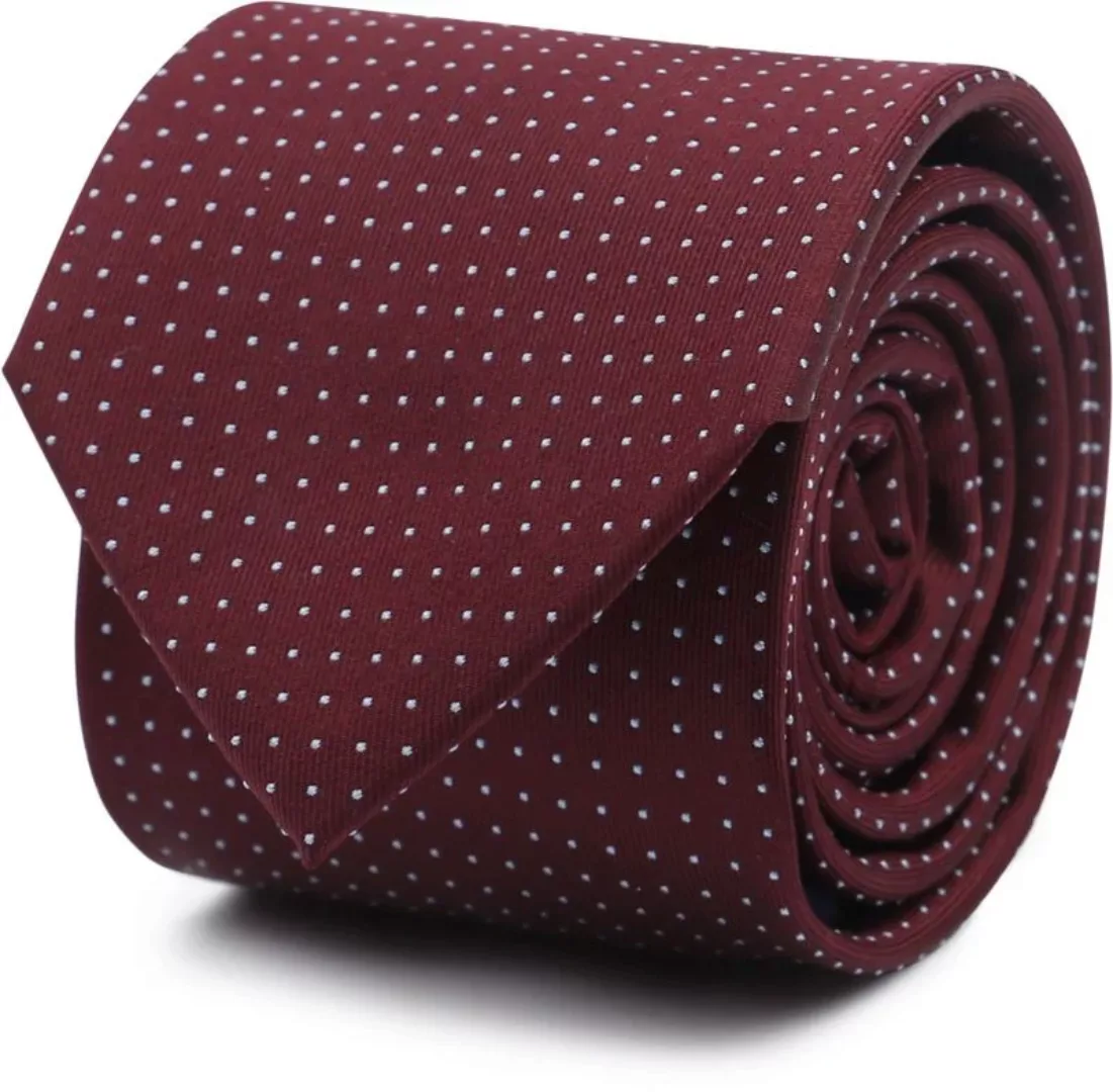 Suitable Krawatte Seide Punkte Bordeaux - günstig online kaufen