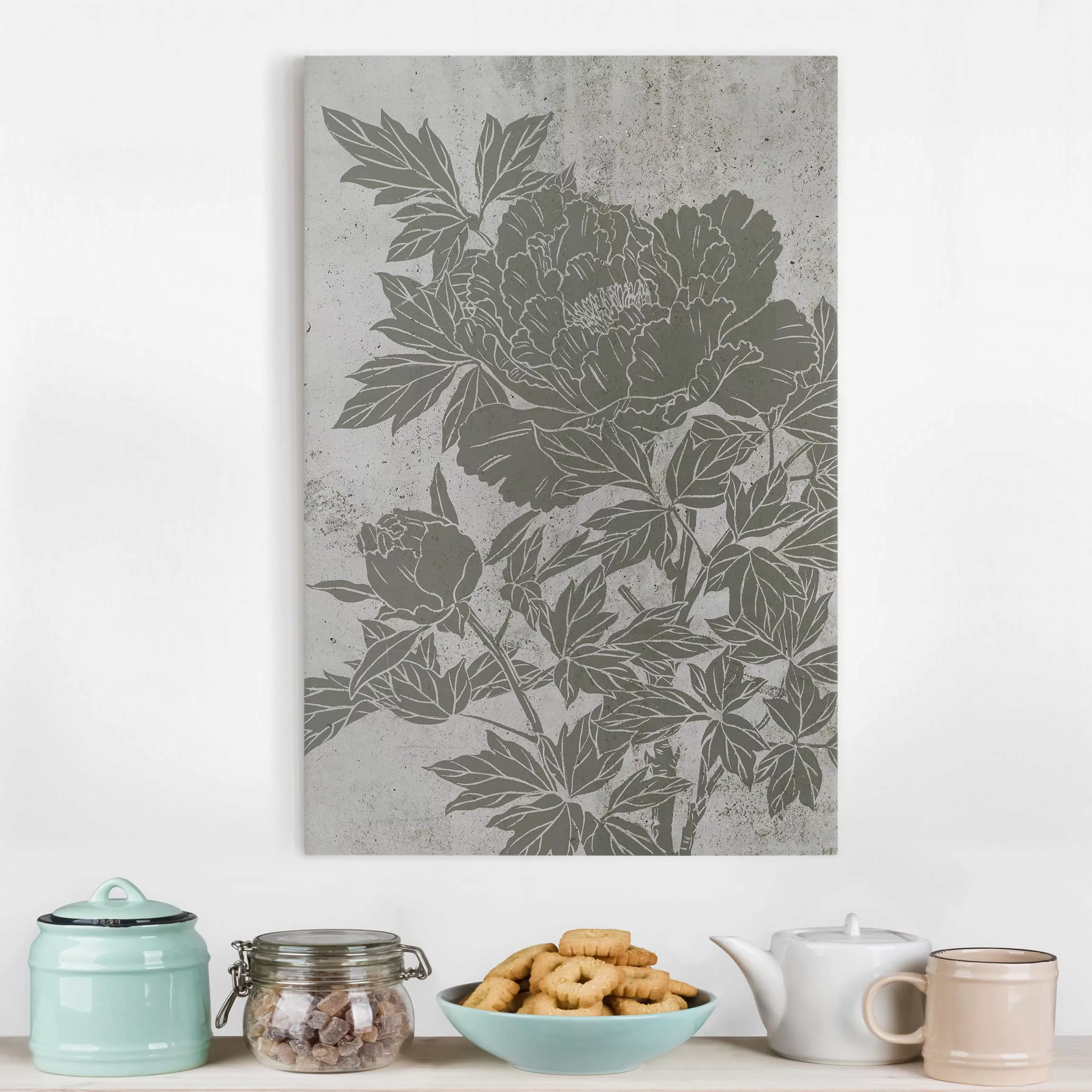 Leinwandbild Blumen - Hochformat Blühende Pfingstrose II günstig online kaufen