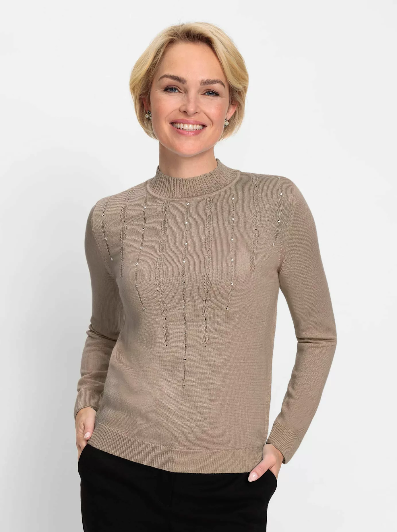 Classic Stehkragenpullover "Pullover" günstig online kaufen