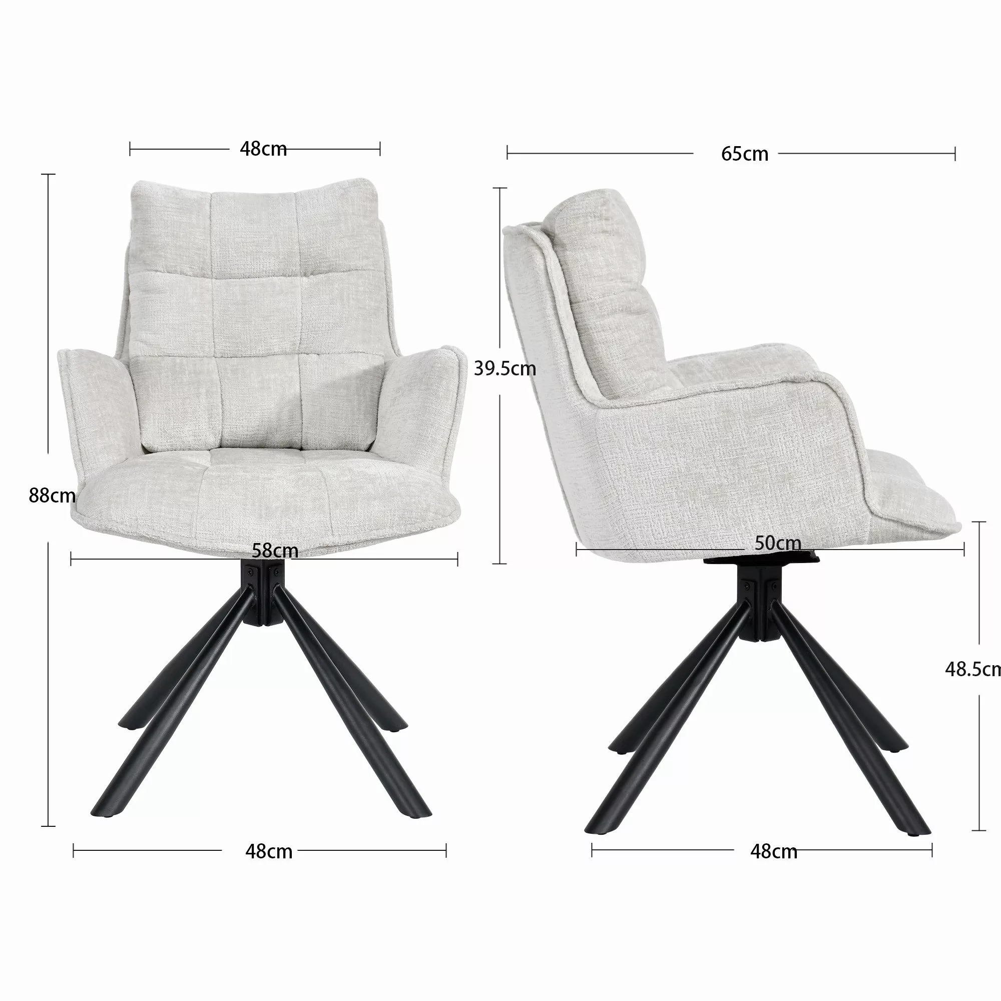 Duhome Esszimmerstuhl (8610A), 180° drehbar Rückstellfunktion, günstig online kaufen