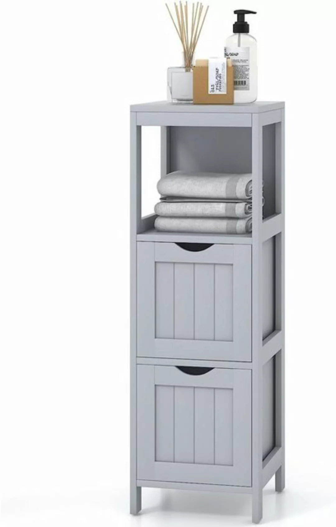 KOMFOTTEU Midischrank Badschrank mit Ablagen,30x30x89,5 cm günstig online kaufen