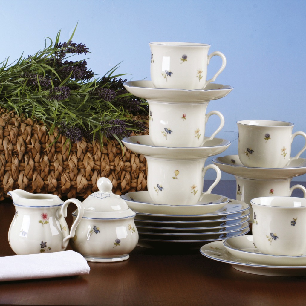Seltmann Weiden Kaffeeservice »Geschirr-Set, 18 Teile, Marieluise Streublum günstig online kaufen